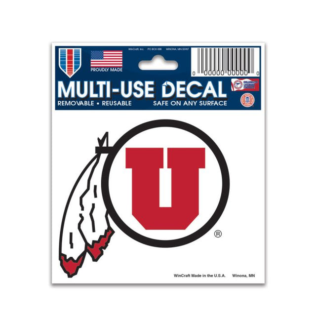 Utah Utes Multi-Use Decal 3" x 4"