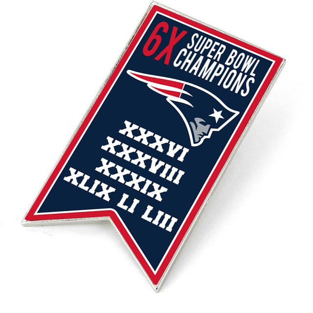 Pin de la bandera del campeonato de los New England Patriots (SP) -PN-1064-10