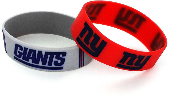 Pulseras anchas de los New York Giants (paquete de 2) -BC-207-23