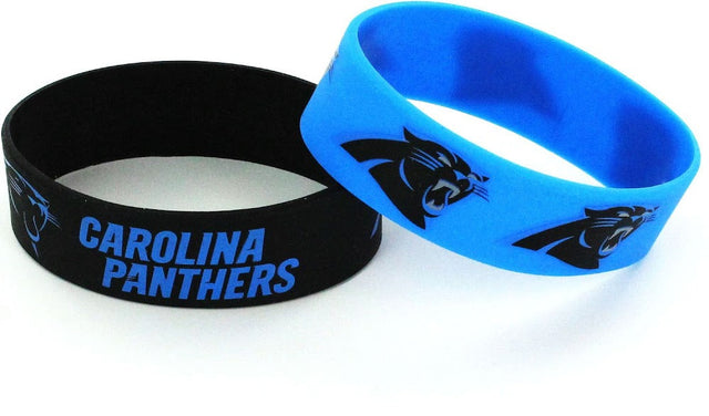 Pulseras anchas de Carolina Panthers (paquete de 2) -BC-207-29