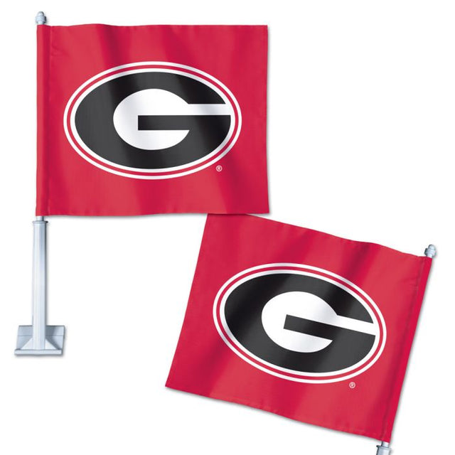 Bandera para auto de los Georgia Bulldogs, 11,75" x 14"