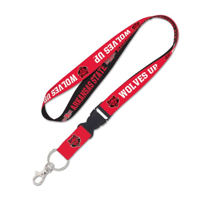 Arkansas State Red Wolves Lanyard w/detachable buckle 1"