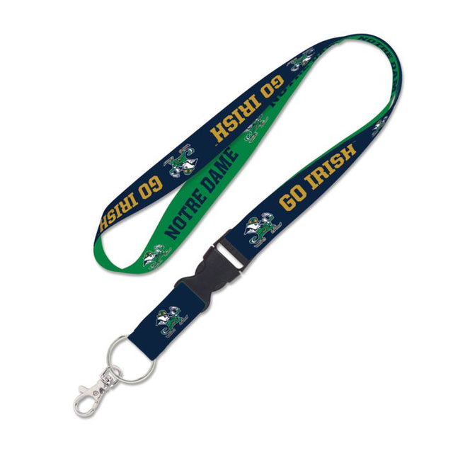 Cordón con lema de Notre Dame Fighting Irish con hebilla desmontable de 1"