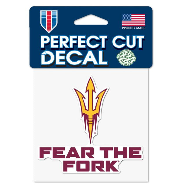 Arizona State Sun Devils SLOGAN Perfect Cut Color Decal 4" x 4"