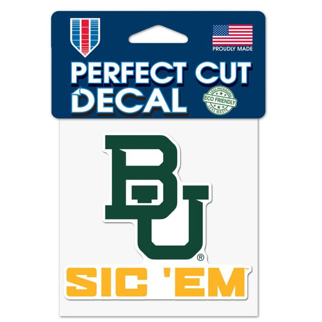 Baylor Bears SLOGAN Perfect Cut Color Decal 4" x 4"