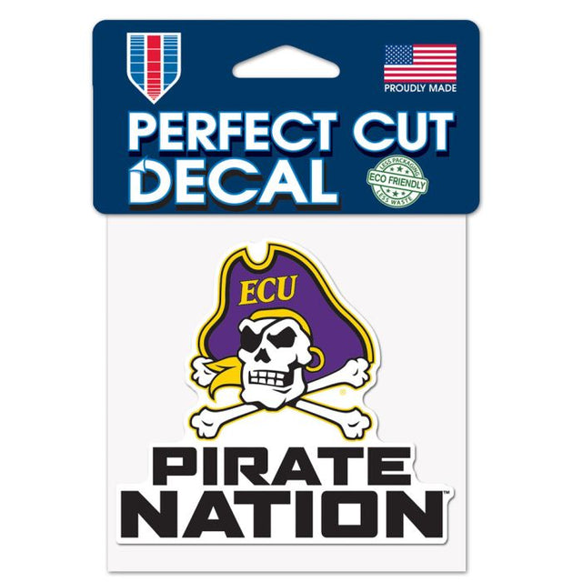 East Carolina Pirates SLOGAN Perfect Cut Color Decal 4" x 4"