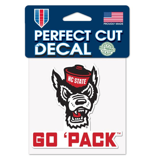 NC State Wolfpack SLOGAN Perfect Cut Color Decal 4" x 4"