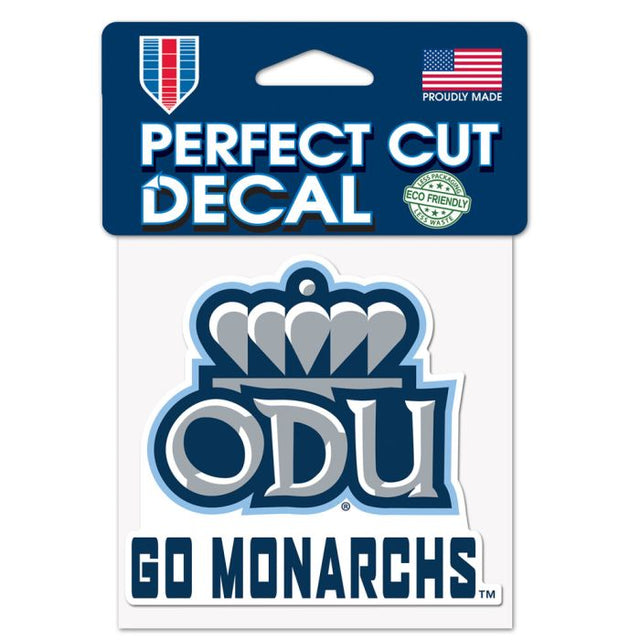 Old Dominion Monarchs SLOGAN Perfect Cut Color Decal 4" x 4"