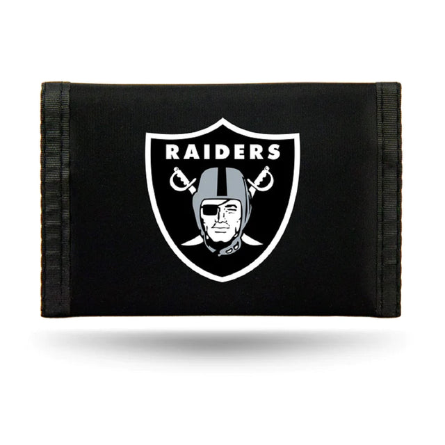 Cartera de nailon con tres pliegues de los Raiders de Las Vegas