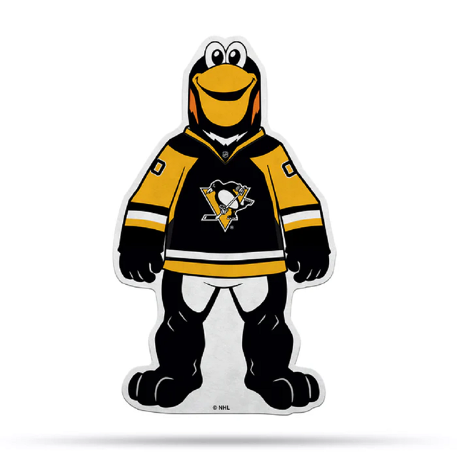 Diseño de mascota recortado con forma de banderín de los Pittsburgh Penguins