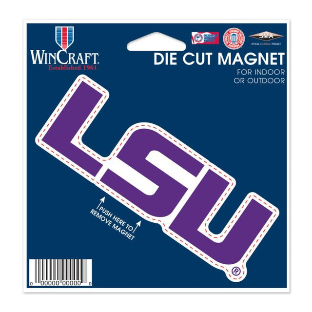 LSU Tigers Die Cut Magnet 4.5" x 6"