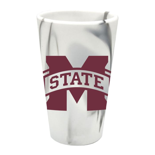 Vaso de pinta de silicona de 16 oz de Mississippi State Bulldogs