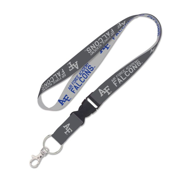 Air Force Falcons CHARCOAL Lanyard w/detachable buckle 1"