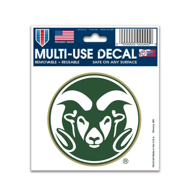 Calcomanía multiusos de Colorado State Rams de 3" x 4"