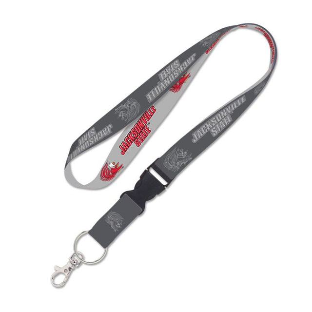 Jacksonville State Gamecocks CHARCOAL Lanyard w/detachable buckle 1"