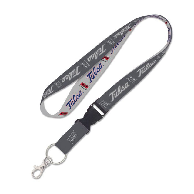 Tulsa Golden Hurricanes CHARCOAL Lanyard w/detachable buckle 1"