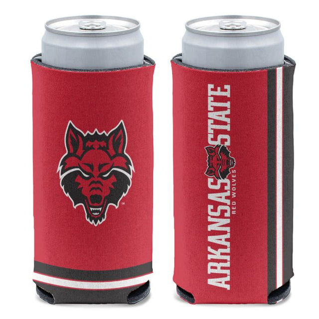 Arkansas State Red Wolves 12 oz Slim Can Cooler