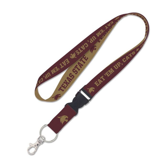 Texas State Bobcats Lanyard w/detachable buckle 1"