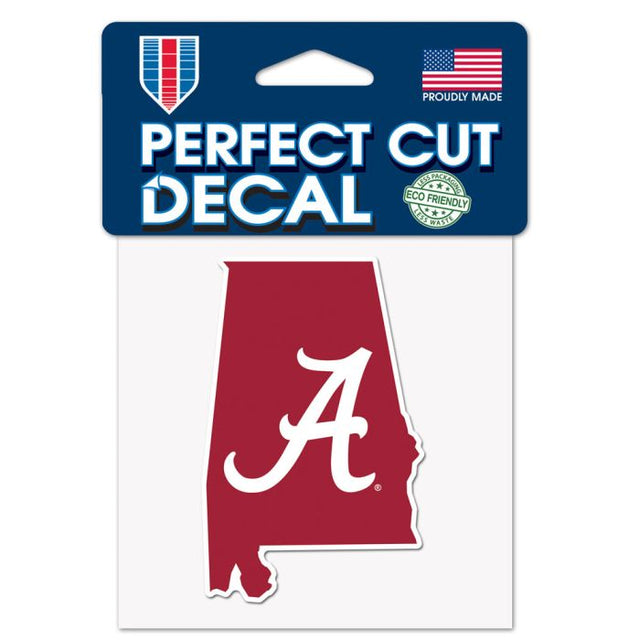 Calcomanía de corte perfecto de Alabama Crimson Tide de 4" x 4"