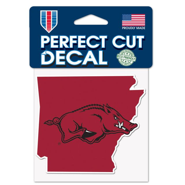 Arkansas Razorbacks Perfect Cut Color Decal 4" x 4"