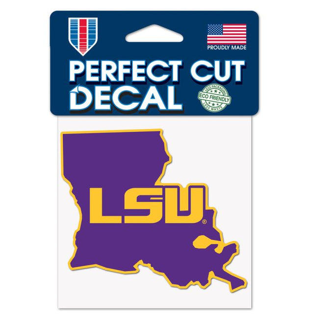 LSU Tigers Perfect Cut Color Decal 4" x 4"