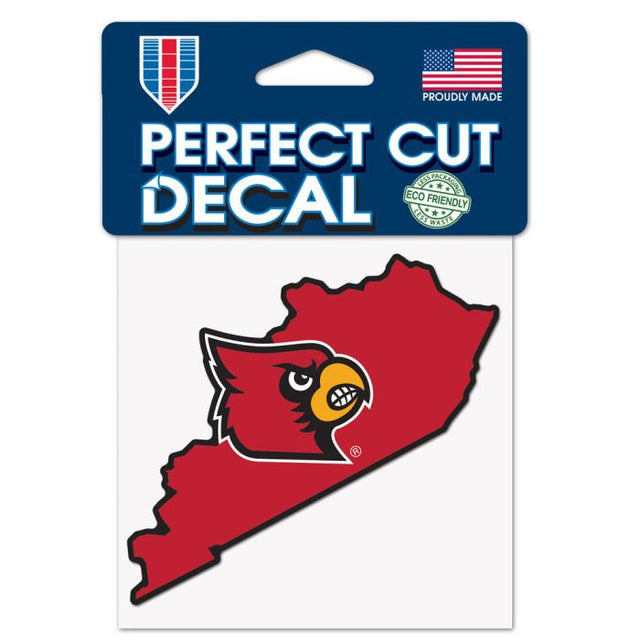 Louisville Cardinals Perfect Cut Color Decal 4" x 4"