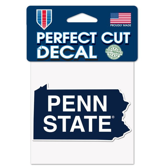 Penn State Nittany Lions STATE SHAPE Perfect Cut Color Decal 4" x 4"