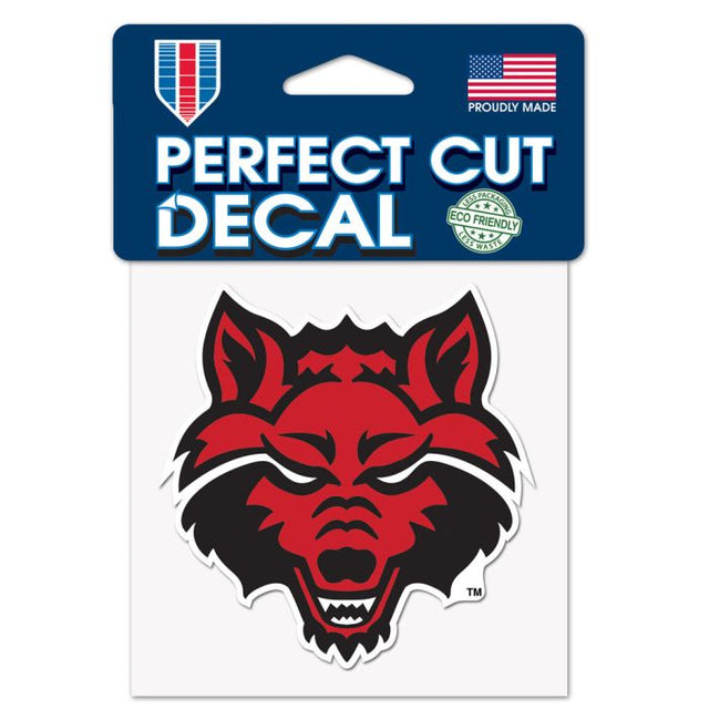 Arkansas State Red Wolves Perfect Cut Color Decal 4" x 4"