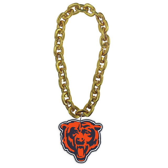 Cadena para abanicos con la cabeza de los Chicago Bears (ORO) -FF-590-16-HD-GD