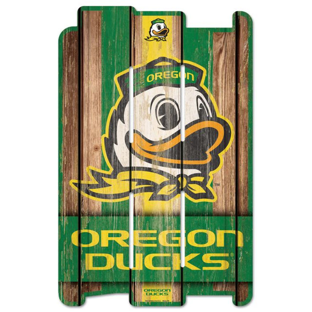 Letrero de madera para valla de los Oregon Ducks