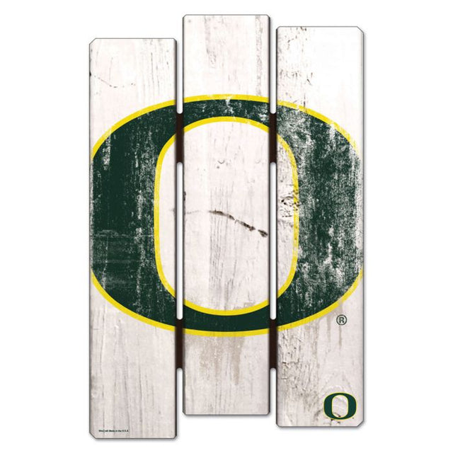 Letrero de madera para valla de los Oregon Ducks