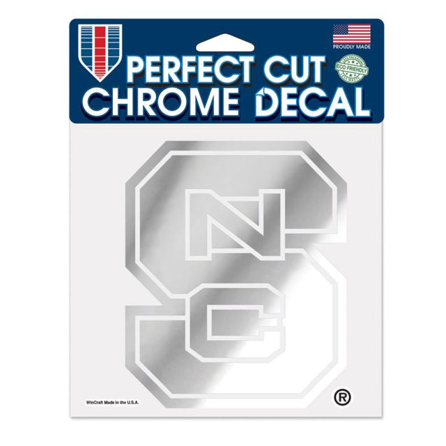 NC State Wolfpack Chrome Perfect Cut Decal 6" x 6"