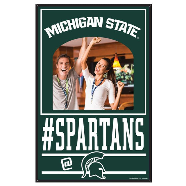 Michigan State Spartans Mirror Wood Sign