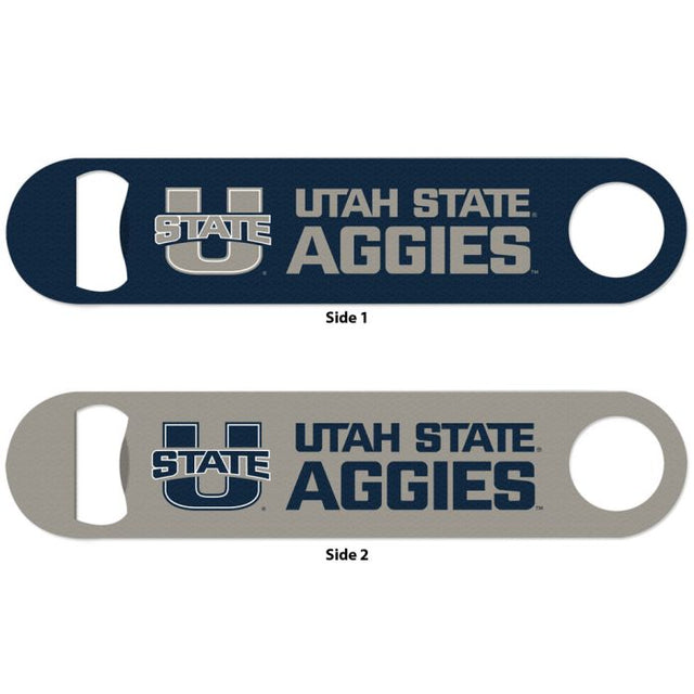 Abridor de botellas de metal de dos caras de Utah State Aggies