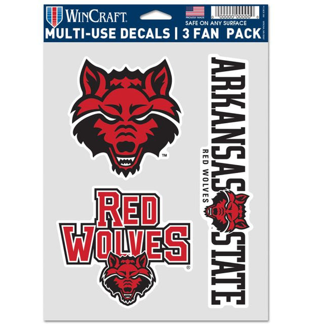 Arkansas State Red Wolves Multi Use 3 Fan Pack