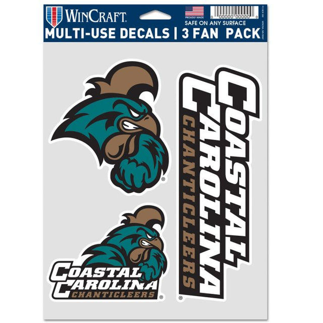 Paquete de 3 abanicos multiusos Coastal Carolina Chanticleers