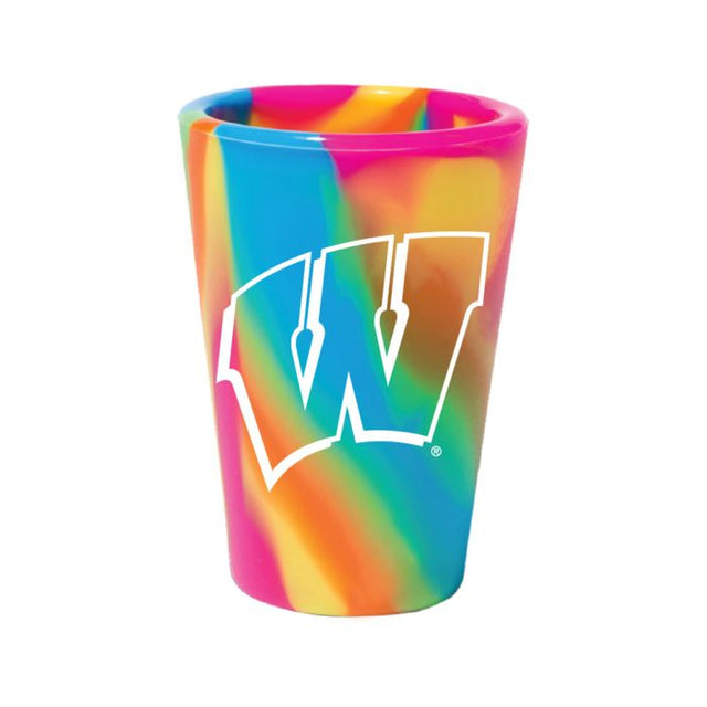 Vaso de chupito de silicona de 1,5 oz de Wisconsin Badgers