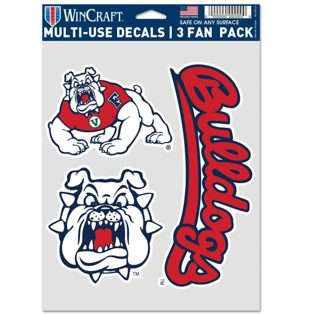 Paquete multiusos para 3 fanáticos de los Bulldogs de Fresno State