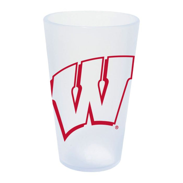 Vaso de pinta de silicona de 16 oz de Wisconsin Badgers