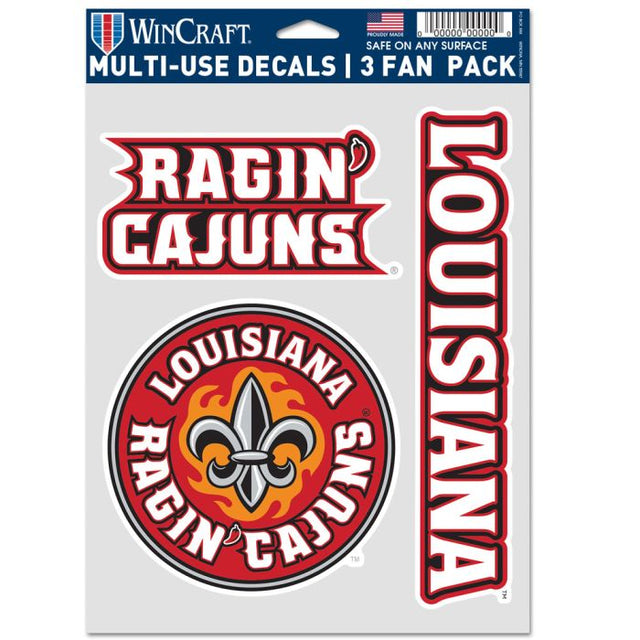 路易斯安那州 - Lafayette Ragin Cajuns 多用途 3 扇形包