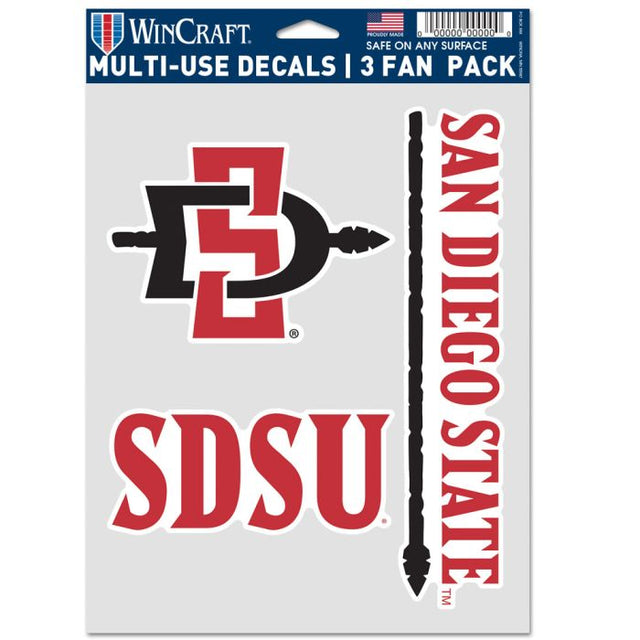 Paquete de 3 ventiladores multiusos de los San Diego State Aztecs