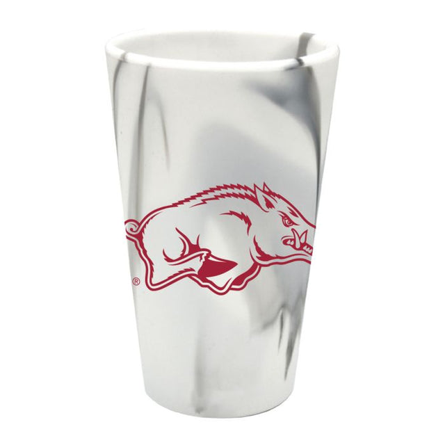 Arkansas Razorbacks MOUNTAIN MARBLE 16 oz Silicone Pint Glass