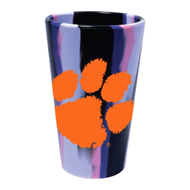 Vaso de pinta de silicona de 16 oz con la inscripción NORTHERN LIGHTS de Clemson Tigers