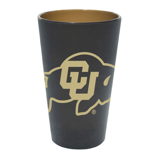 Vaso de pinta de silicona de 16 oz con diseño de Colorado Buffaloes SMOKE