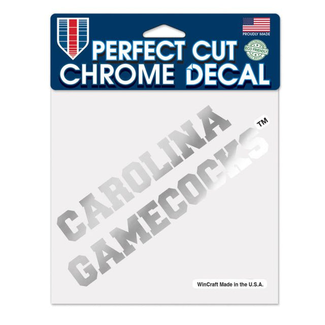 South Carolina Gamecocks Chrome Perfect Cut Decal 6" x 6"