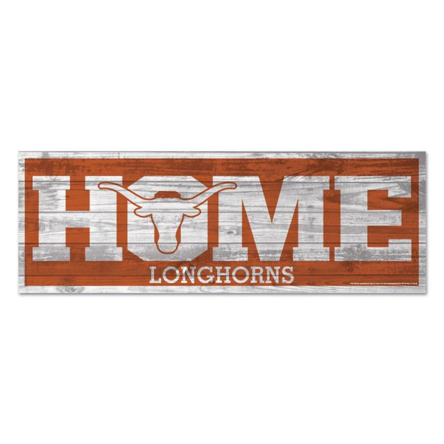 Texas Longhorns HOME Wood Sign 8"x23" 1/4" thick