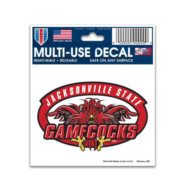 Calcomanía multiusos de los Jacksonville State Gamecocks, 3" x 4"