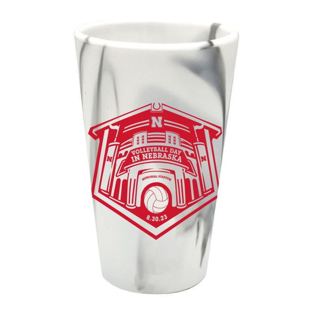 Vaso de pinta de silicona de 16 oz de los Nebraska Cornhuskers