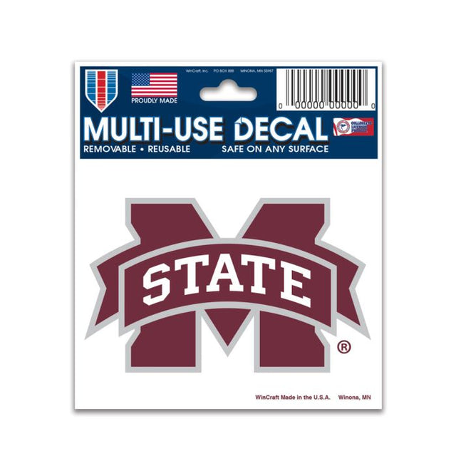 Calcomanía multiusos de Mississippi State Bulldogs de 3" x 4"