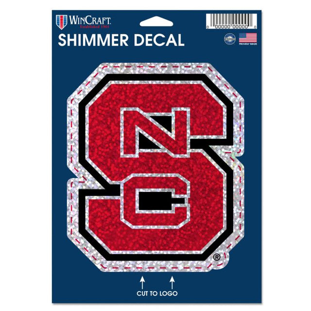 NC State Wolfpack Shimmer Decals 5" x 7"